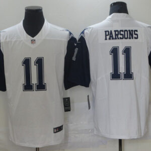 Dallas Cowboys #11 Micah Parsons Nike Stitched White Color Rush Vapor Limited Jersey