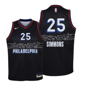 Nike philadelphia 76ers 25 james simmons black swingman jersey.