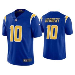 Youth Los Angeles Chargers 10 Justin Herbert Royal Blue Color Rush Stitched Nike Limited Jersey