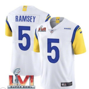 Los Angeles Rams 5 Jalen Ramsey White SB LVI Vapor Untouchable Limited Stitched Jersey