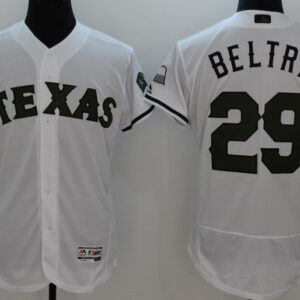Texas Rangers #29 Adrian Beltre White with Green Memorial Day Stitched Flex Base Jersey