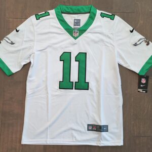 Philadelphia Eagles #11 A. J. Brown Stitched White 2023 Retro Throwback Vapor Limited Jersey