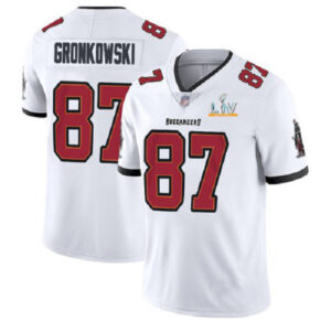 Tampa Bay Buccaneers #87 Rob Gronkowski White 2021 Super Bowl LV Jersey