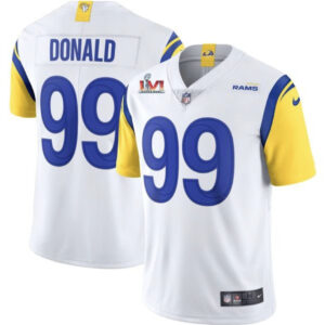 Los Angeles Rams 99 Aaron Donald White SB LVI Vapor Untouchable Limited Stitched Jersey