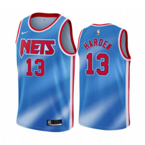 Brooklyn Nets 13 James Harden 2021 Stitched Hardwood Classics Blue Jersey