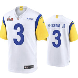 Los Angeles Rams 3 Odell Beckham Jr. White SB LVI Vapor Untouchable Limited Stitched Jersey