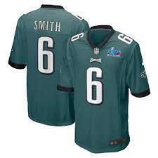 Philadelphia Eagles #6 DeVonta Smith Stitched Midnight Green Vapor SB LVII Jersey
