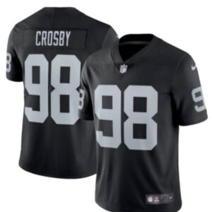 Las Vegas Raiders 98 Maxx Crosby Stitched Black Vapor Limited Jersey