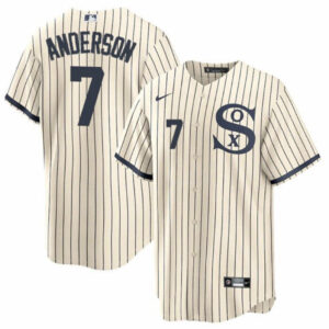 Chicago White Sox #7 Tim Anderson Nike Cream 2021 Field of Dreams Stitched Jersey