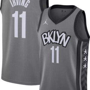 Nike brooklyn nets 11 irving gray swingman jersey.